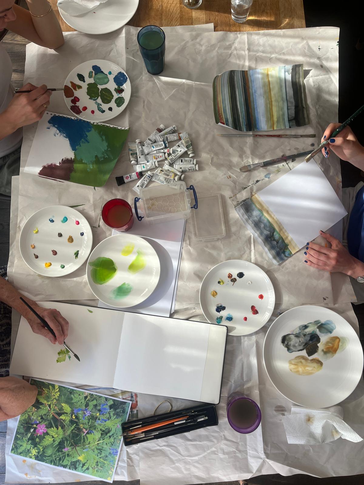 Art by Claudia, Millie and mum